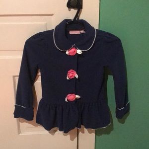 Girls Fleece Rosette Coat